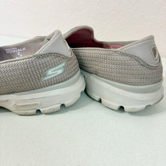 Skechers Go Walk‎ 3 Slip On Sneakers Beige Womens 10 Beige Goga Mat Comfort - Picture 7 of 10